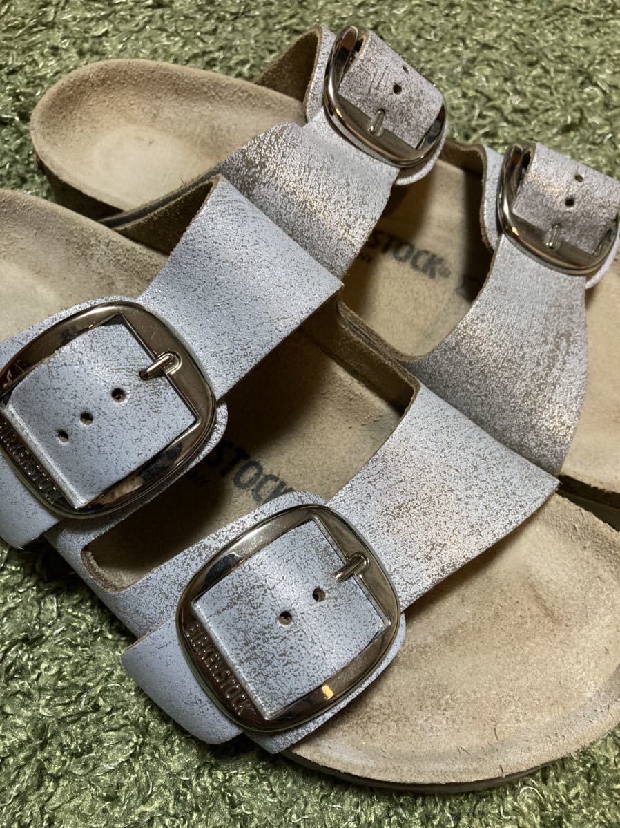 海外最新 BIRKENSTOCK - 27cm ビッグバックル 銀 シルバー アリゾナ