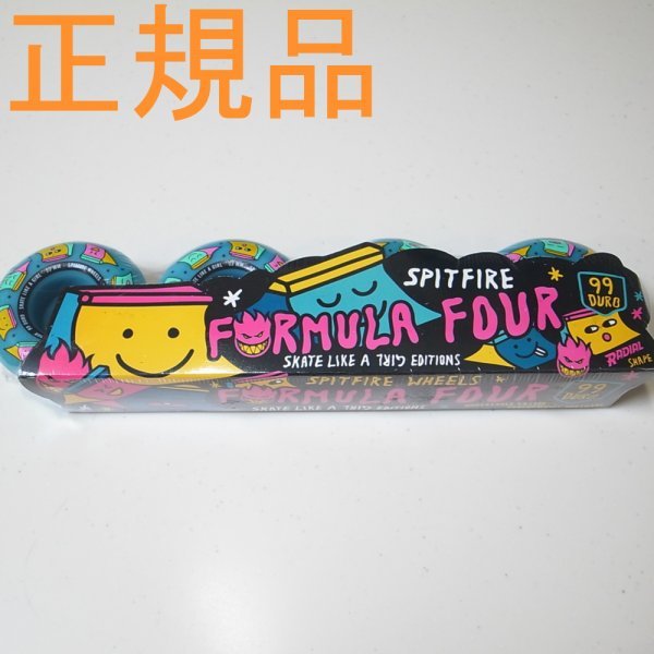 Spitfire F4 Skate Like A Girl Wheels スピットファイヤー Wheel ウィール 53ｍｍ 99a フォーミュラフォー four フォーミュラ フォーの画像1