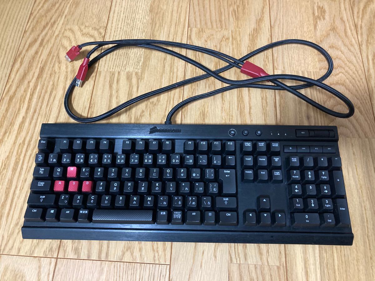 【最終値下げ】Corsair K70 赤軸 Red LED ゲーミングキーボード【FPS向け】 メカニカルキーボード 日本語配列