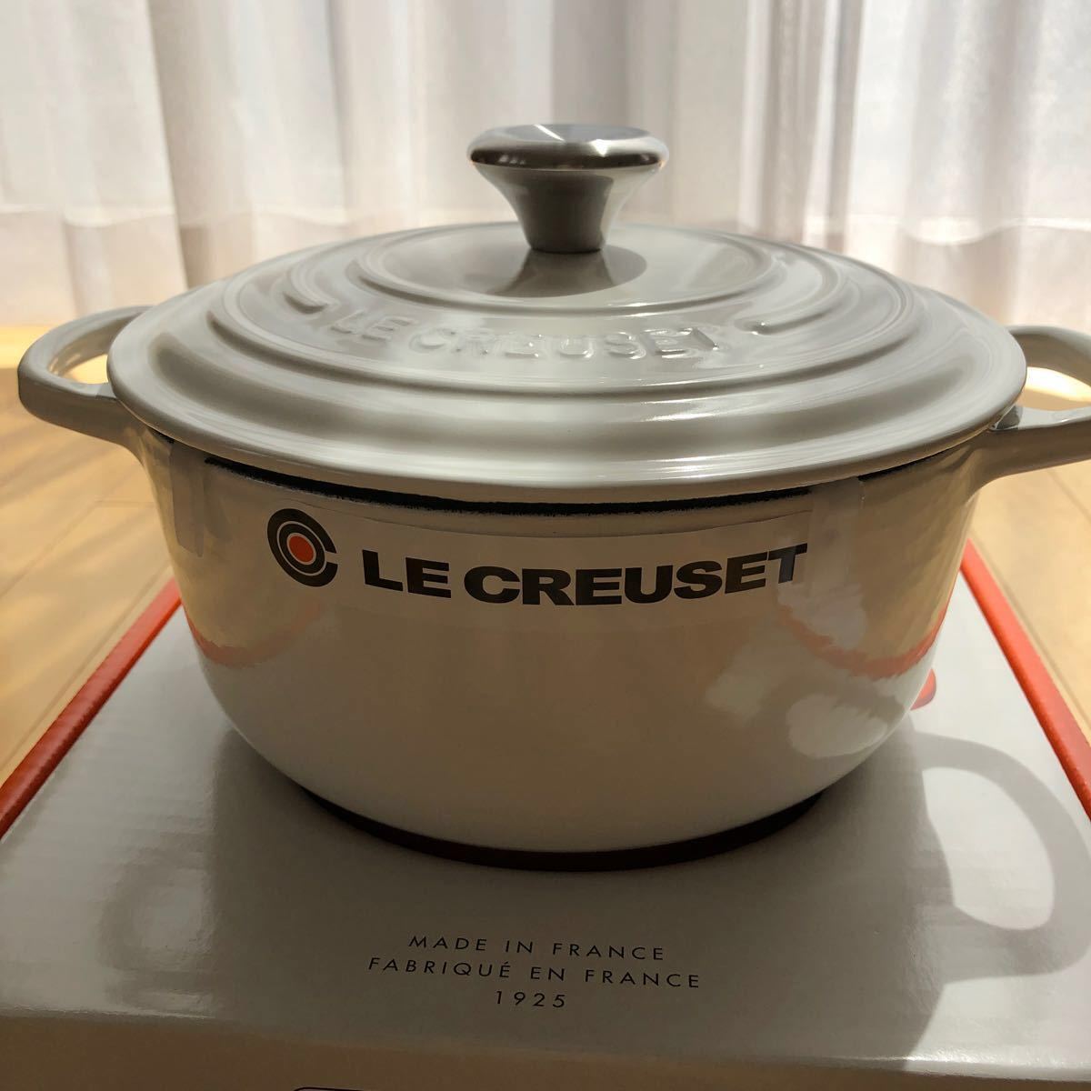 ルクルーゼ ココットロンド20 シャイニーホワイト  LE CREUSET IH対応 