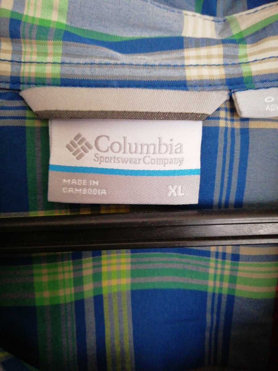 Columbia/コロンビア/チェックシャツ XLサイズ/LSシャツ/新品保管品/赤青緑黄チェック/好配色好印象_画像5