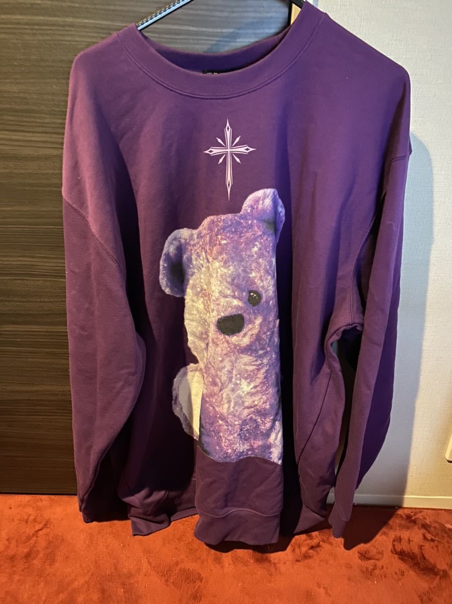 TRAVAS TOKYO FURRY BEAR くま ビッグロング Tシャツ ロンT トラバス 同時購入品 ラス1❤新品未使用♡トラバストーキョー♡フロントクマVネックビッグTシャツ♡白 Tシャツ/カットソー(半袖/袖なし)