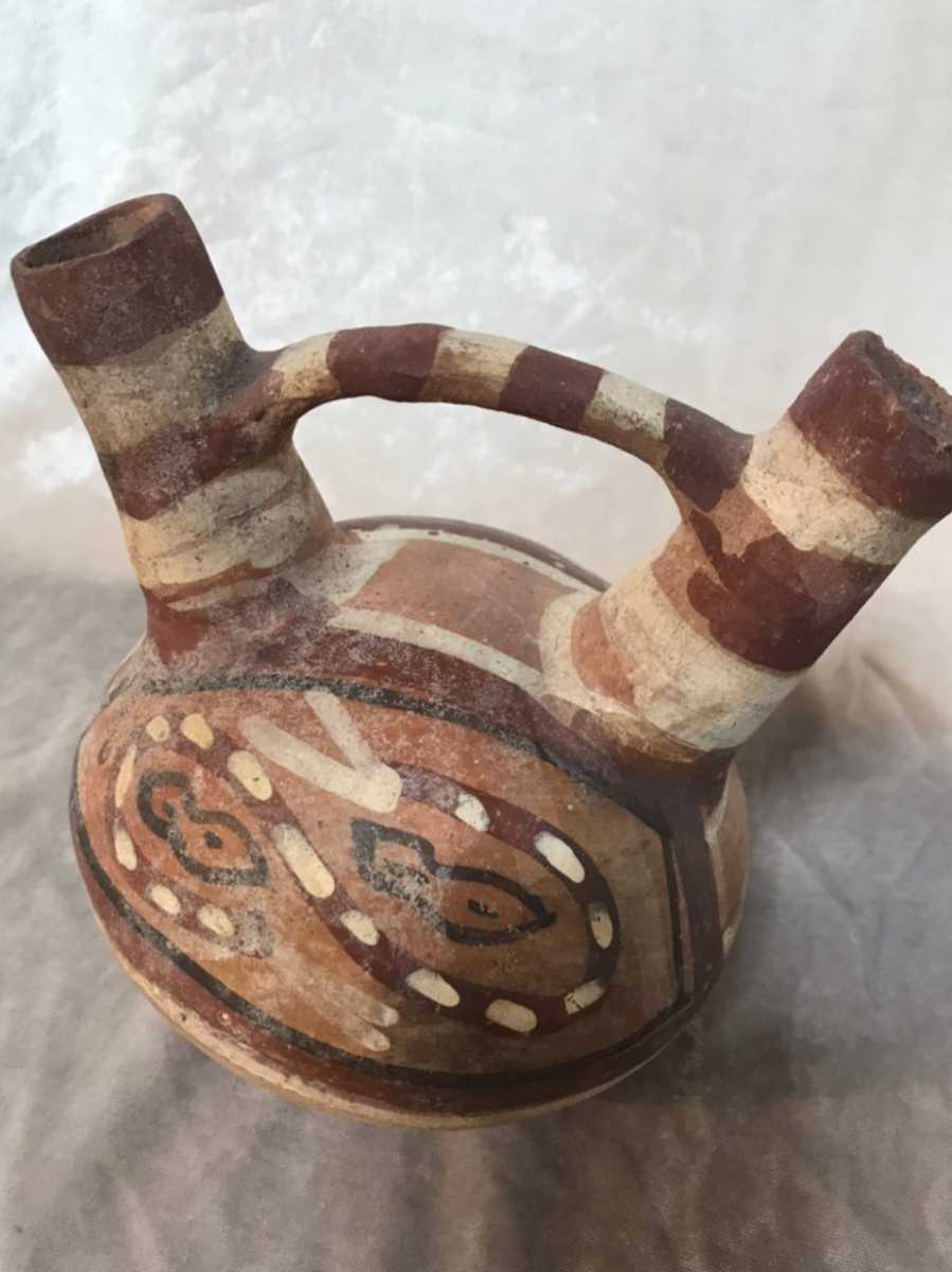 Yahoo!オークション - 【土器】モチェ土器 注口壺③ モチェ文化 Yahoo!オークション - 【土器】モチェ土器 注口壺③ モチェ文化