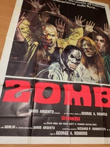 zombi Italy version large original poster George *A*romero direction da rio *arujentoDAWN OF THE DEAD 1978 year 