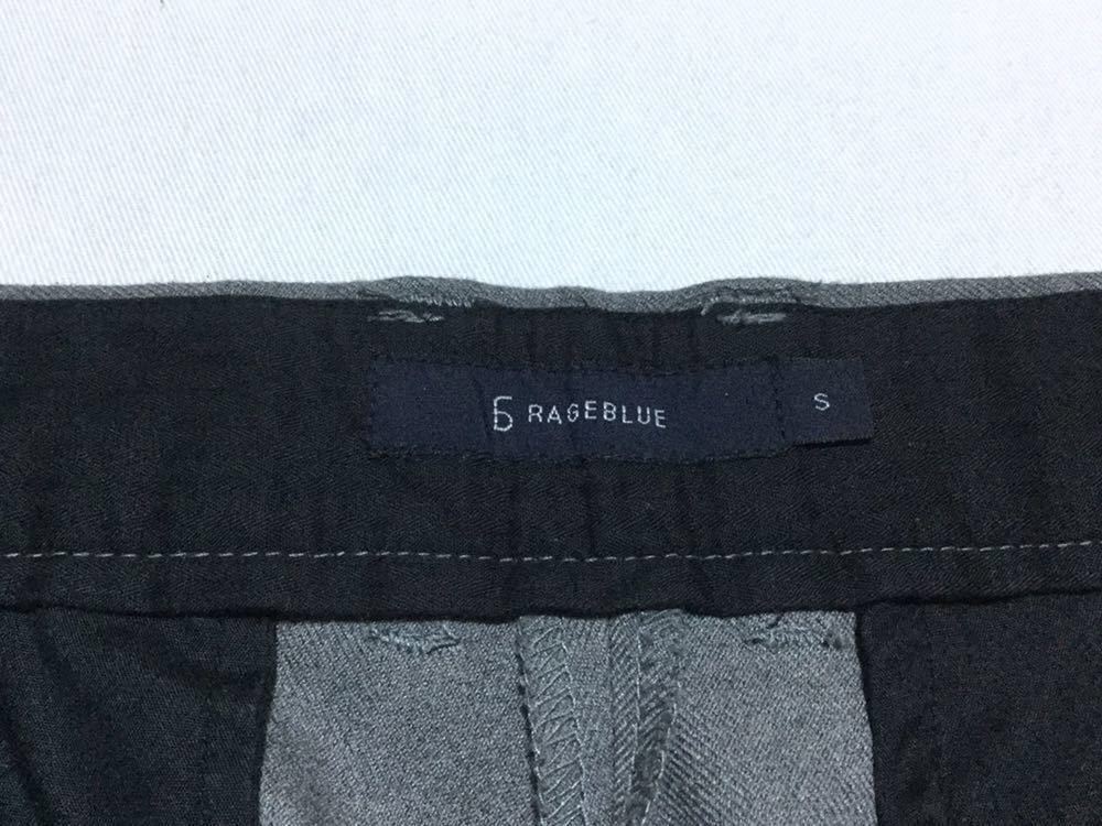 RAGEBLUE レイジブルー // ストレッチ クロップド パンツ (グレー) サイズ S (実寸78cm程度)_画像6