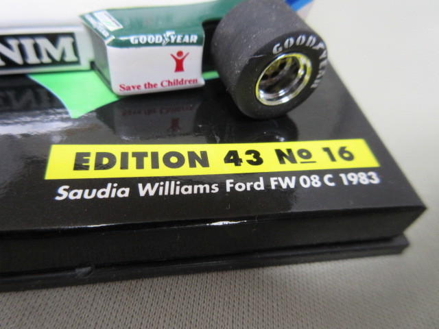 ★ミニチャンプス 1/43 アイルトン セナ★ウイリアムズ フォード Saudia Williams Ford FW 08 C 1983 #1 A.SENA★の画像2