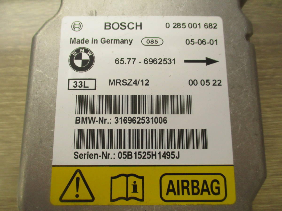 *BMW MINI Mini R53 R50 RE16 RA16 latter term air bag computer warning light . breakdown code is not letter pack post service shipping. postage 520 jpy *