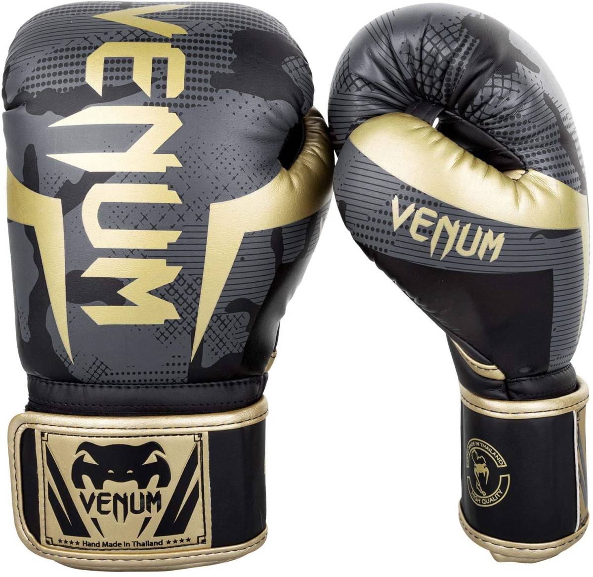 VENUM ヴェナム エリート ボクシング グローブ Elite Boxing Gloves ダーク カモ ゴールド 12オンス 12Ounce 