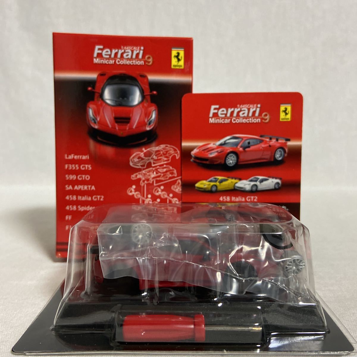 未組立 京商 1/64 Ferrari 9 458 Italia GT2 レッド 赤 フェラーリ イタリア ミニカー モデルカー_画像2