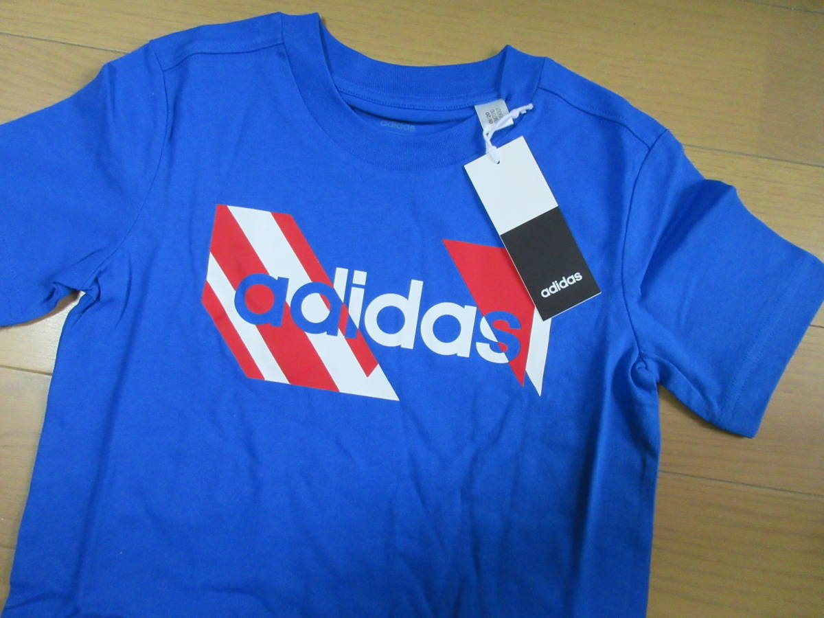 adidas Junior рубашка с коротким рукавом 130. голубой новый товар * подведение счетов распродажа *