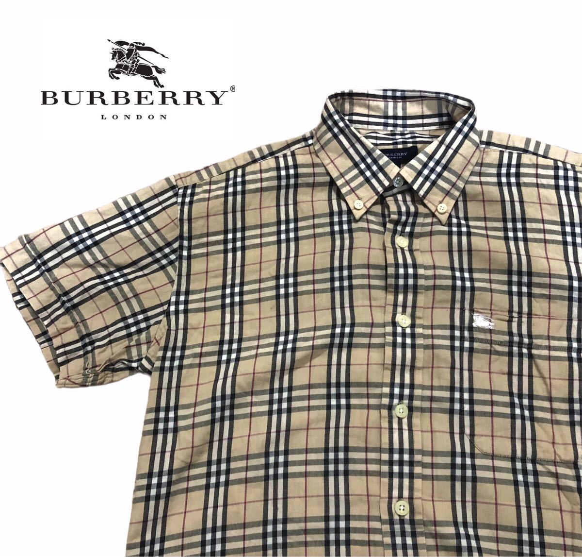 特価商品 London Burberry バーバリー ノバチェックシャツ 半袖 