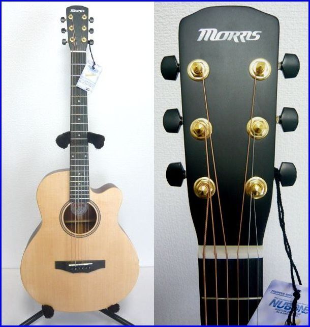 モーリスアコギ新品 SA-021 シングルカッタウェイ ちょっと小さ目ギターオマケ付 Morris