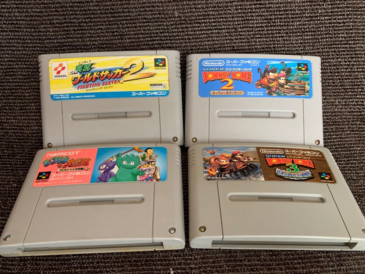 Paypayフリマ スーパーファミコンソフト スーパードンキーコング2 3 実況ワールドサッカー2 サンドラの大冒険 4本セット Paypayフリマ スーパーファミコンソフト スーパードンキーコング2 3 実況ワールドサッカー2 サンドラの大冒険 4本セット