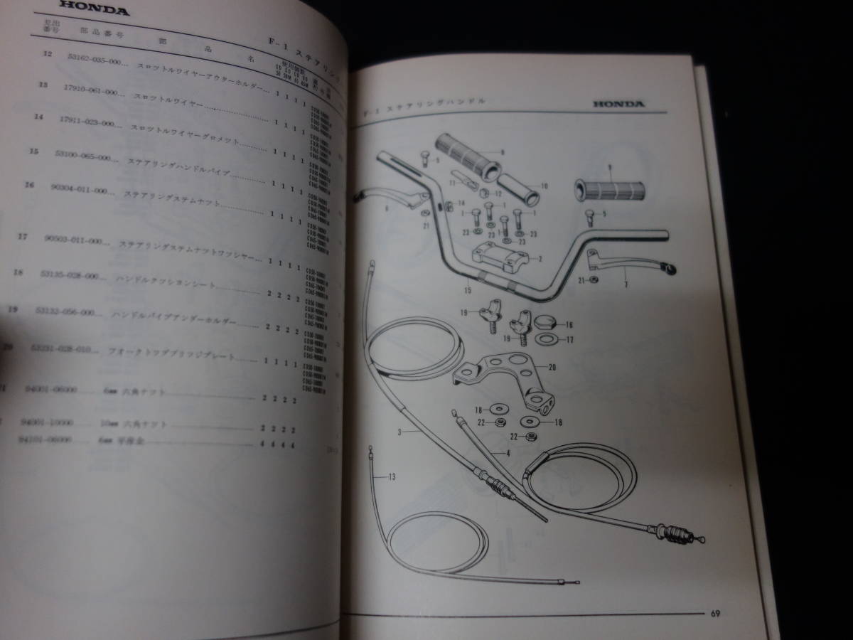 【昭和43年】ホンダ ベンリィ CD50 / CD50M / CD65 / CD65M型 純正 パーツリスト / パーツカタログ / 1版 【当時もの】_画像9