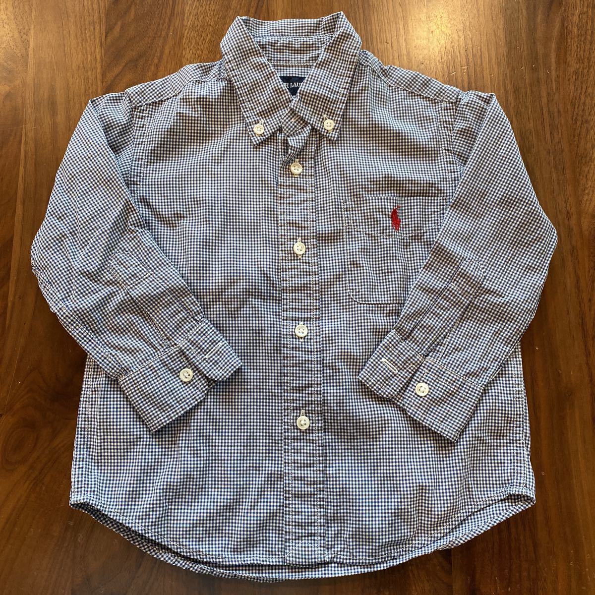 Ralph Lauren Kids long sleeve shirt button down shirt 90cm beautiful goods RALPH LAUREN check shirt 