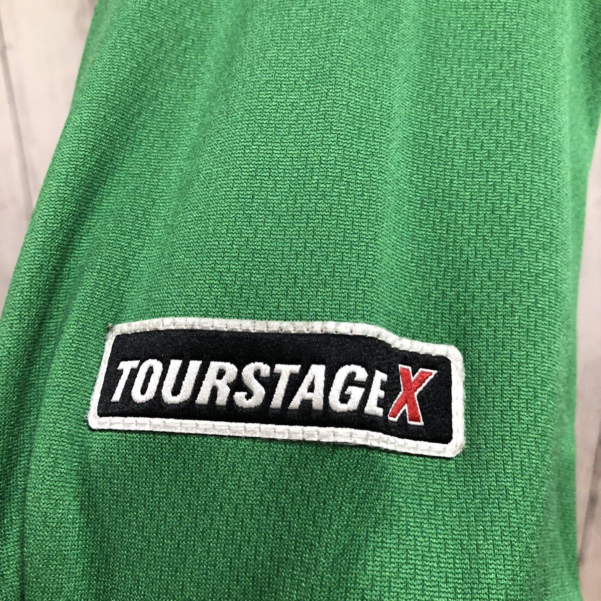 【TOUR STAGE】ツアーステージ ゴルフ ゴルフウェア ハーフジップ 長袖 シャツ グリーン系 メンズ M 送料無料！_画像6