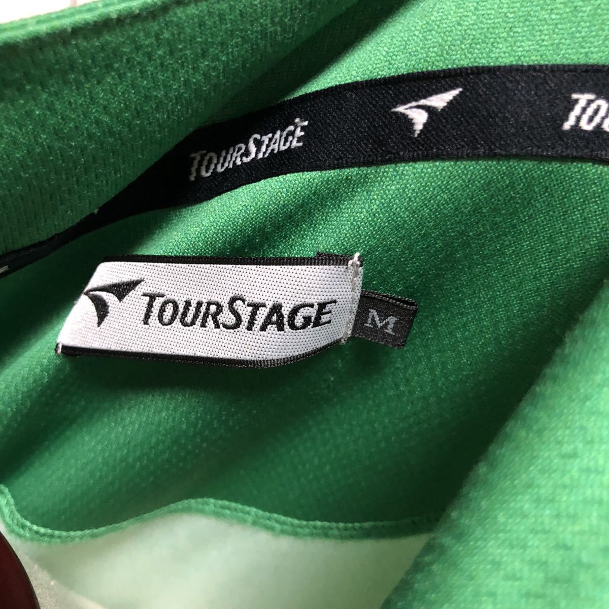【TOUR STAGE】ツアーステージ ゴルフ ゴルフウェア ハーフジップ 長袖 シャツ グリーン系 メンズ M 送料無料！_画像8