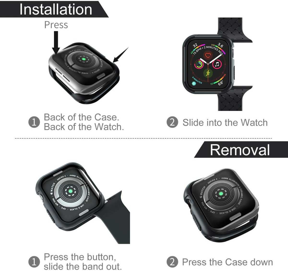 新品未開封 Apple Watch series 5 series 4 ケース 44MM アップルウォッチ シリーズ 5/4 保護ケース_画像6
