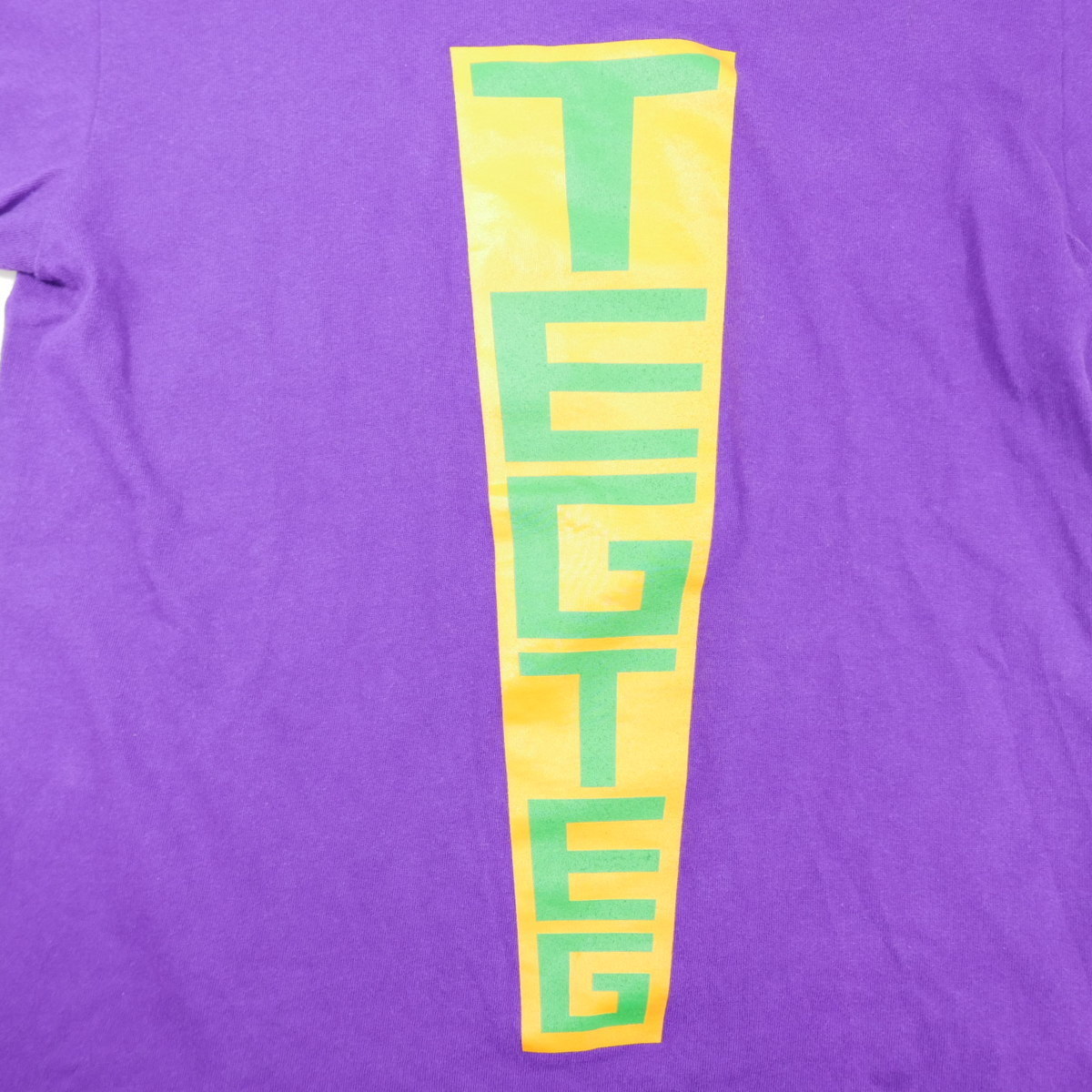 TEG TEG テグテグ RUSSIAN LOGO TEE コットン 半袖 ロゴ プリント Tシャツ カットソー PURPLE S_画像5