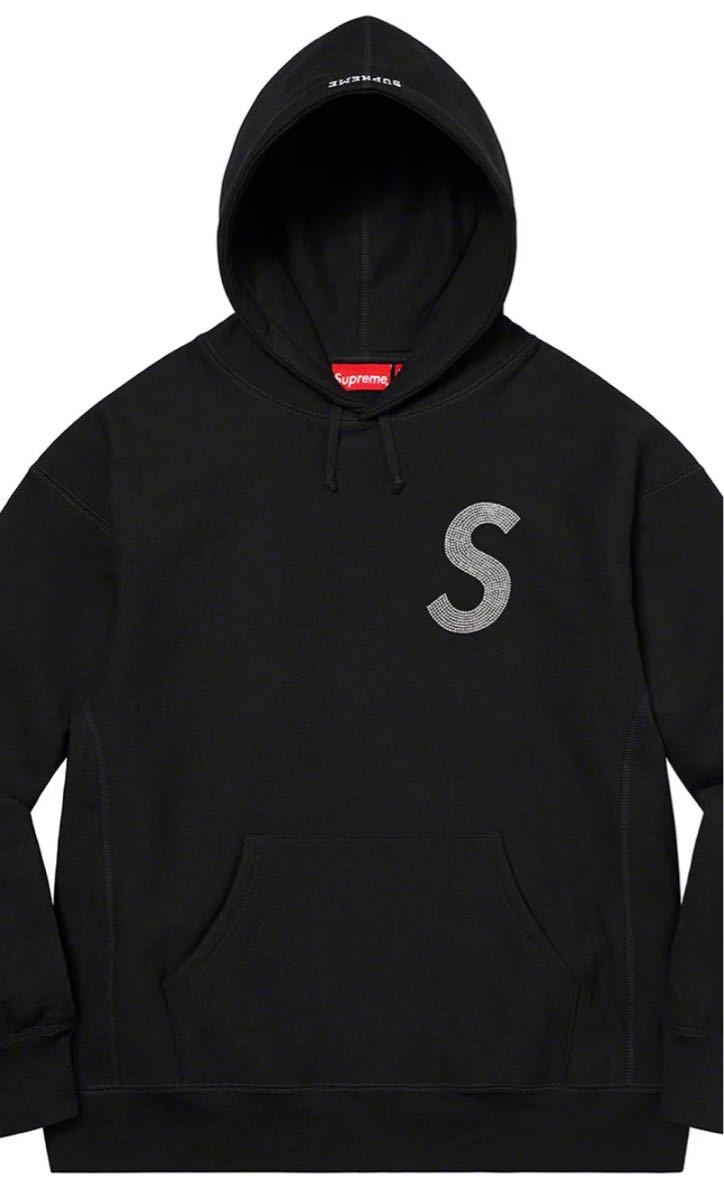 Supreme Hooded SWAROVSKI BLACK シュプリーム　パーカー　スワロフスキー　黒