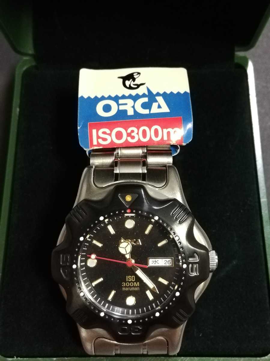 maruman orca Maruman diver watch Black Face o LUKA ISO300m