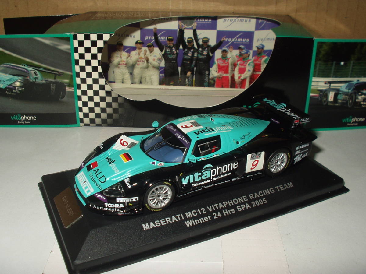vitaphone Racing Team Maserati MC12 #9 Winner 24hrs. Spa 2005/特注限定 マセラティ MC12 2005スパ24時間優勝車 マセラティ MC12 (1:43)_画像1