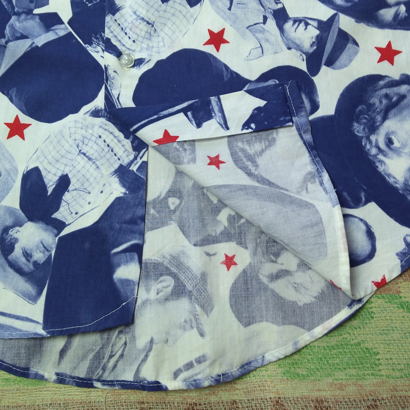 ハリウッドスター 総柄【EXPRESSIONS by CAMPUS】70s Hollywood Star Photo Print Shirt / 70年代 シャツ キングコング ヴィンテージ 60s_画像7