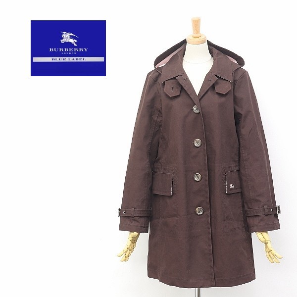 最新情報 ◇BURBERRY 38 ブラウン コート フーデッド ホース刺繍 撥水 最新情報 ◇BURBERRY 38 ブラウン コート フーデッド ホース刺繍 撥水