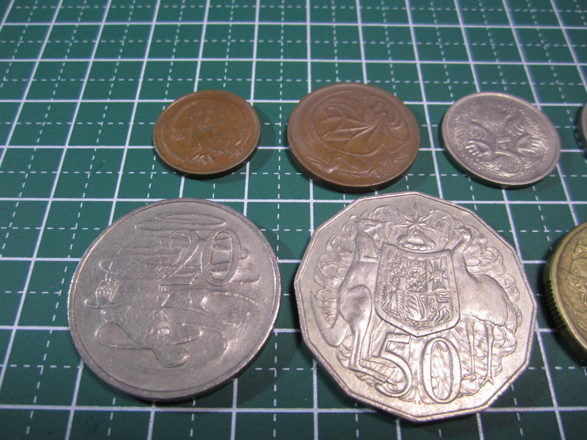 送\140] 外国硬貨 オーストラリア 2ドル 1ドル 50セント 20セント 10