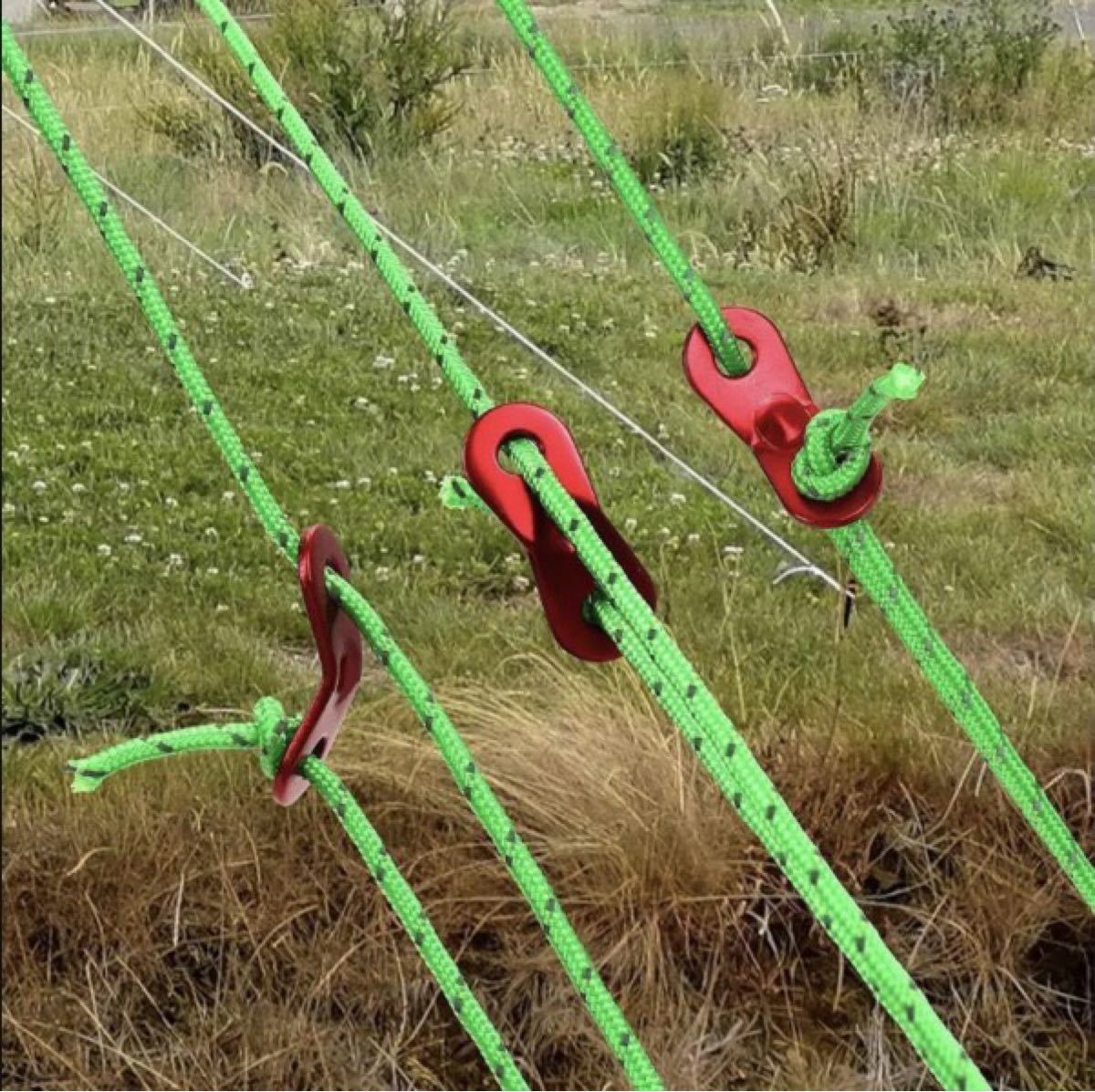 【今日だけ1セット限】キャンプ 反射ロープ テントロープ 4m x 4