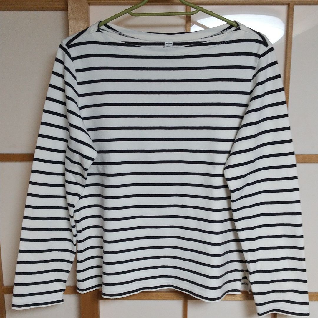 Paypayフリマ レディース ユニクロ ボーダーボートネックtシャツ M Paypayフリマ レディース ユニクロ ボーダーボートネックtシャツ M