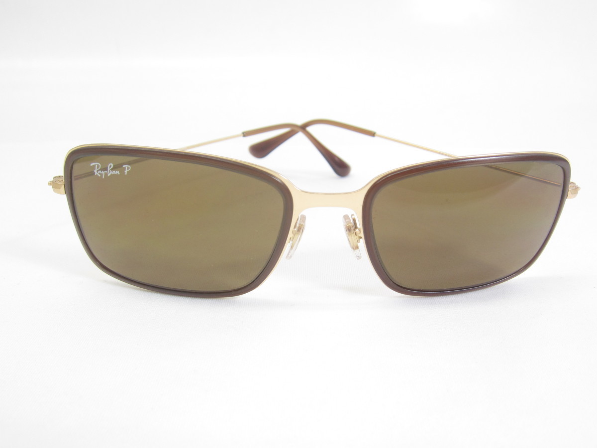 Ray-Ban レイバン Square Sunglasses (Matte Golden) RB-3514-M-149/83|56 偏光レンズ サングラス □UA8475