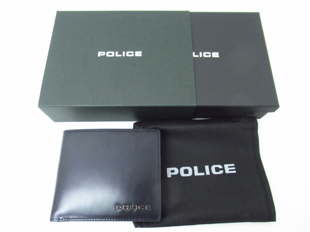 未使用 POLICE ポリス PA-70501-50 2つ折り財布（小銭入れあり）▼AC20225