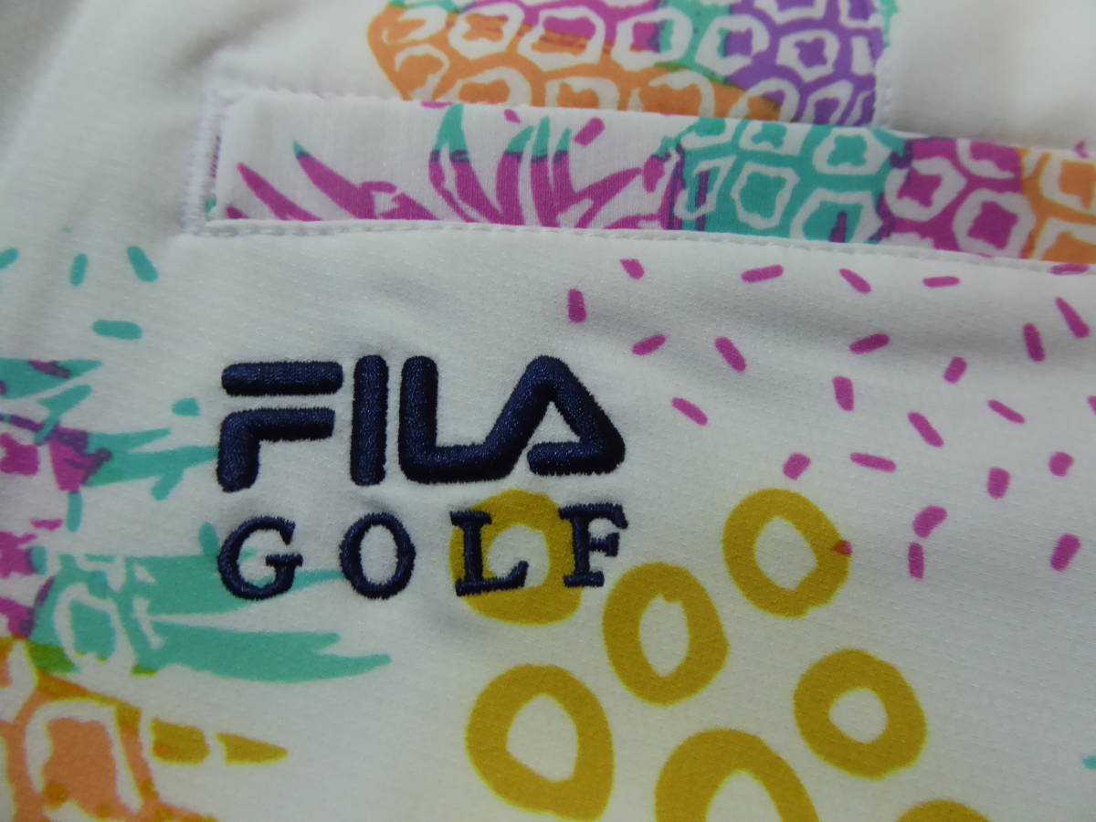 FILA GOLF フィラ ゴルフ パイナップル柄 二重織 吸汗速乾 UV CUT ストレッチ ハーフパンツ　86　白　90cm_画像4