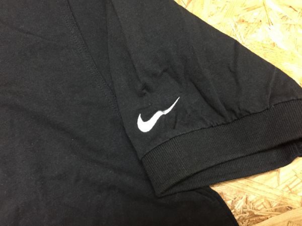 ナイキ NIKE スポーツ ゴルフ シンプル ロゴ刺繍 半袖ポロシャツ メンズ コットン100% S 黒_画像3