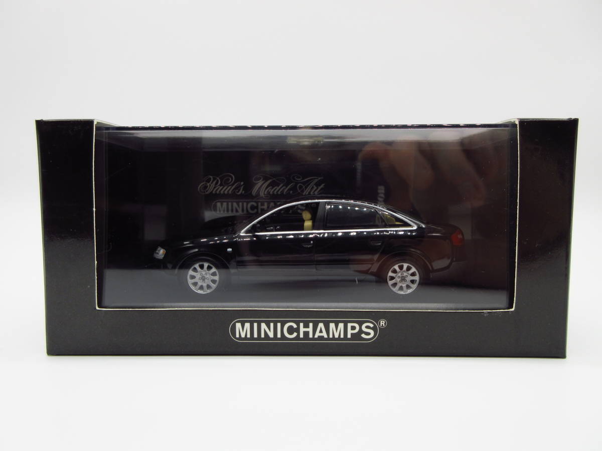 1/43 ミニチャンプス アウディ 2代目A6 セダン ミニカー ブラック
