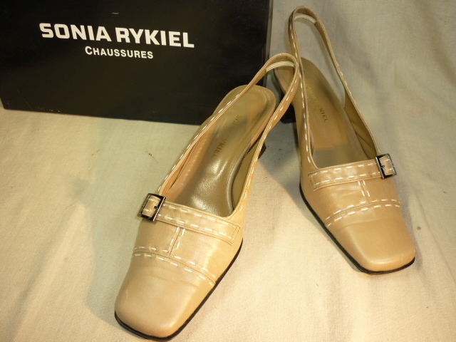 L06★SONIA RYKIEL（ソニア リキエル）・【 サンダル/パンプス/ミュール・日本製】表記サイズ36（23cm相当）★茶系(19000円程)_画像1