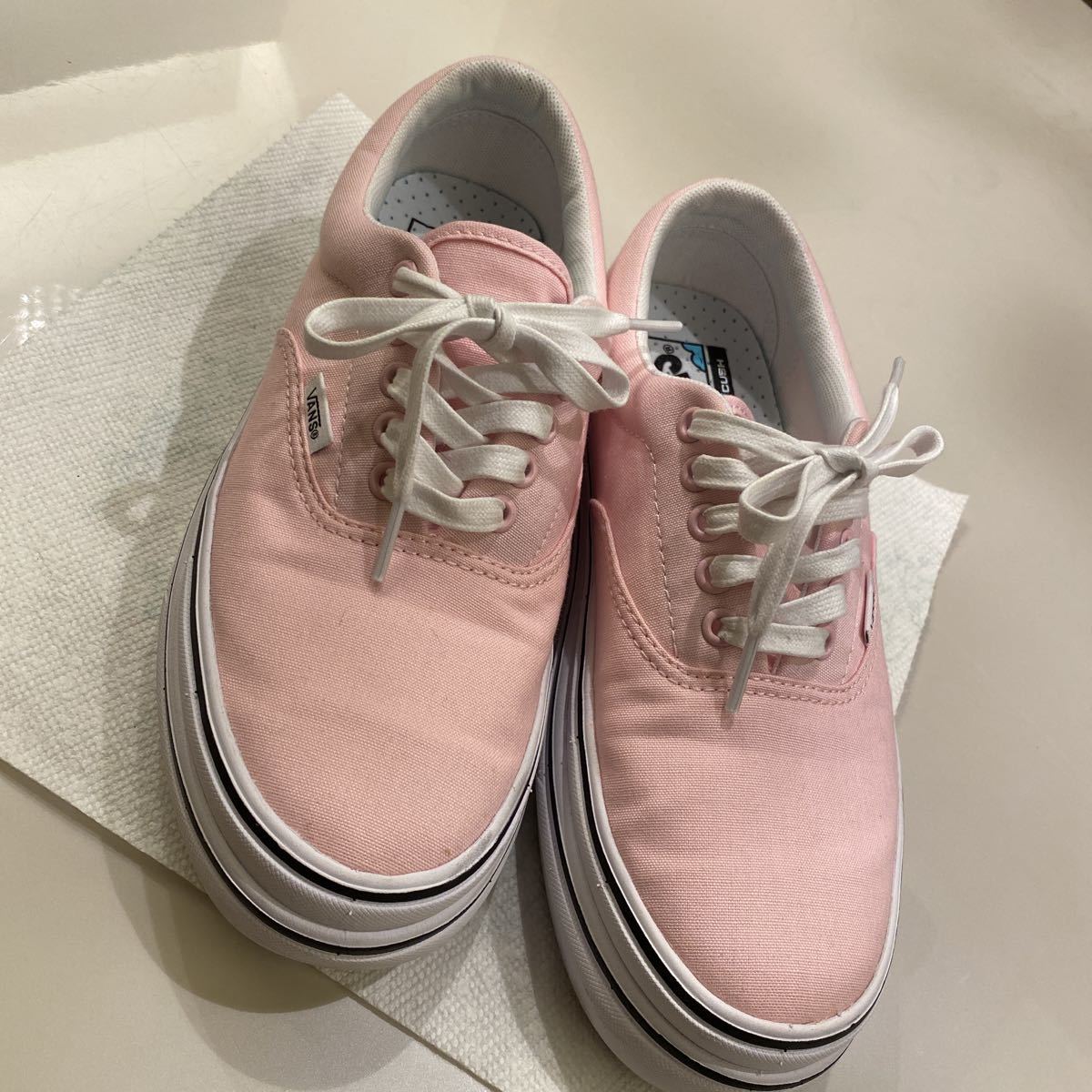 VANS 厚底スニーカー ピンク - スニーカー