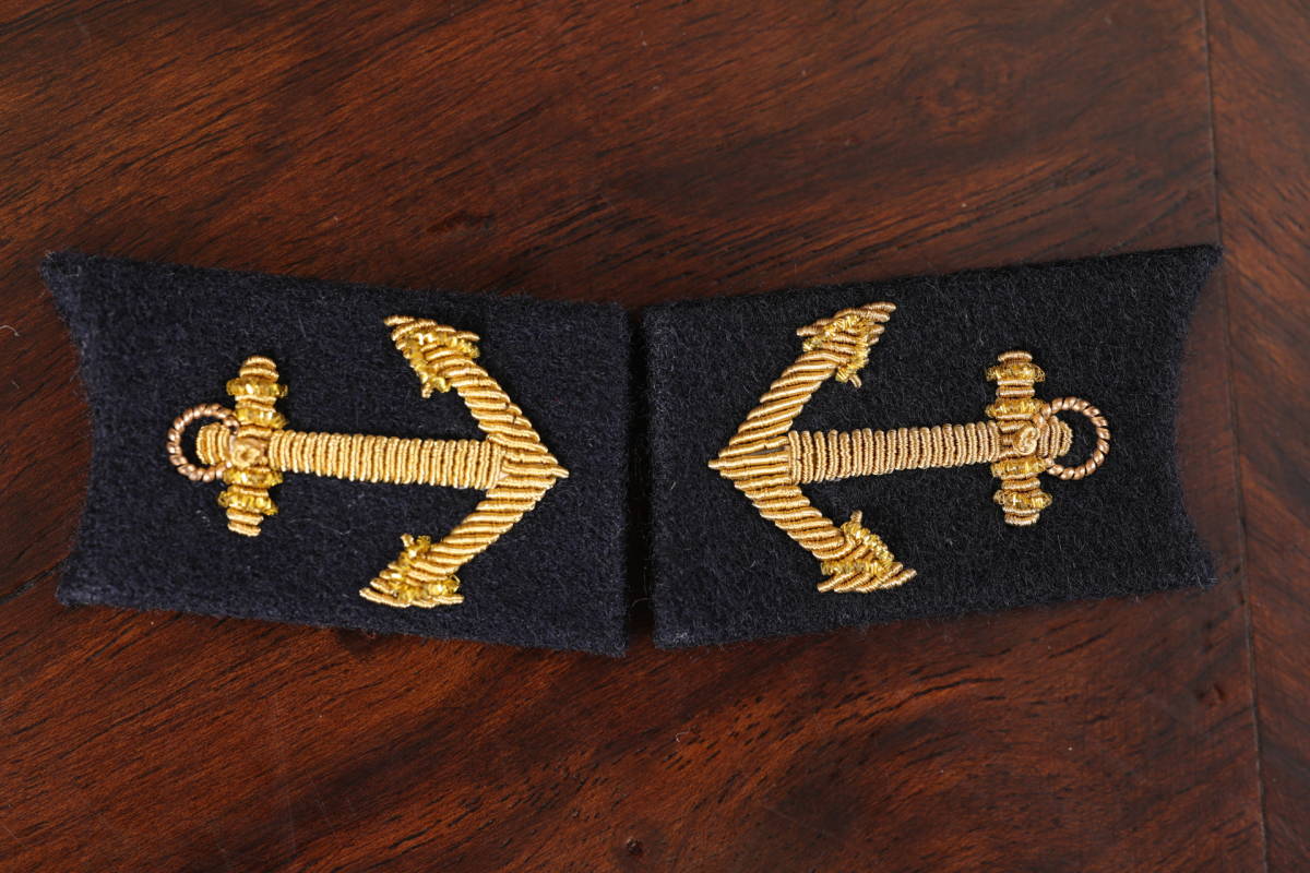 ●帝国海軍生徒襟章（昭9制）礼衣用 未使用[●]日本海軍日本軍