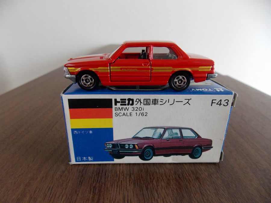 ＊412 トミカ　外国車シリーズ　　希少　BMW320i　アルピナ！！　　未使用に近い！　ドアー開閉可能　　透明ケース付き_トミカ　外国車シリーズ