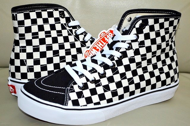 新品未使用 VANS バンズ SK8-HI DECON DX V38CL＋ DECON スケートハイ チェッカー柄 ブラック ホワイト US8 26.5センチ 送料無料