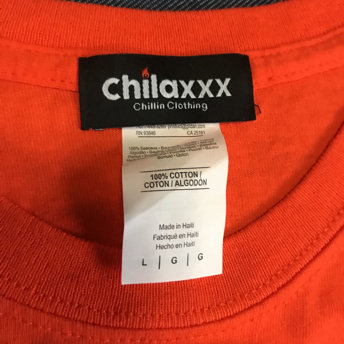 W透 chilaxxx 半袖Tシャツ　Lサイズ表示 チラックスTシャツ ハイチ製_画像4