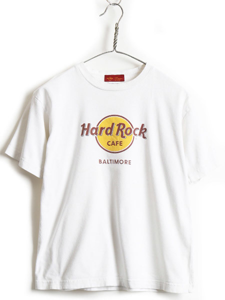 ■ ハードロックカフェ BALTIMORE プリント 半袖 Tシャツ ( メンズ レディース 小さめ L ) 古着 Hard Rock CAFE プリントT 半袖Tシャツ 白_画像1