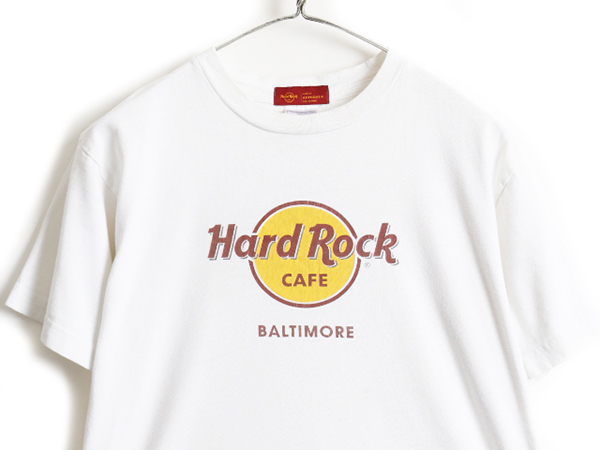 ■ ハードロックカフェ BALTIMORE プリント 半袖 Tシャツ ( メンズ レディース 小さめ L ) 古着 Hard Rock CAFE プリントT 半袖Tシャツ 白_画像2
