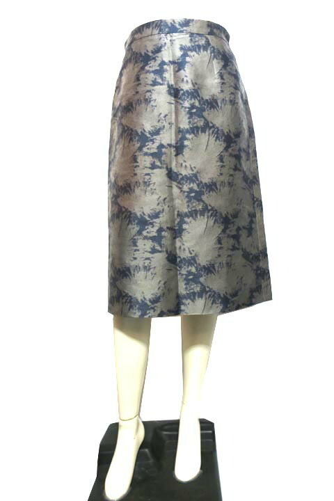 [ used ]SCAPA Scapa skirt lady's navy × silver gray size 38