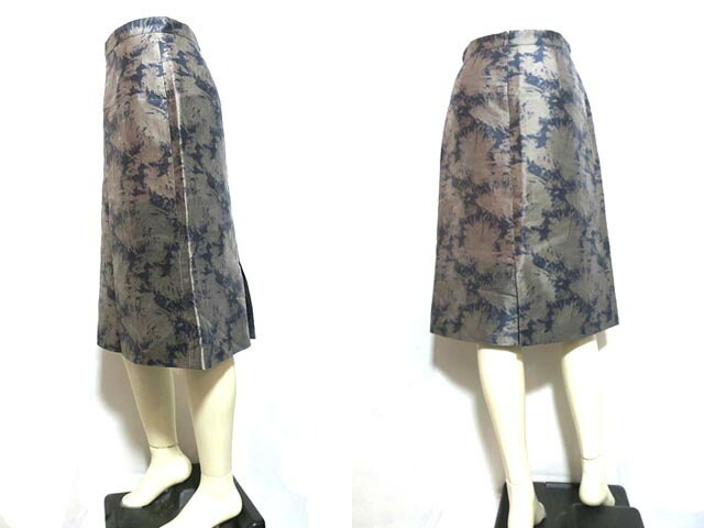 [ used ]SCAPA Scapa skirt lady's navy × silver gray size 38