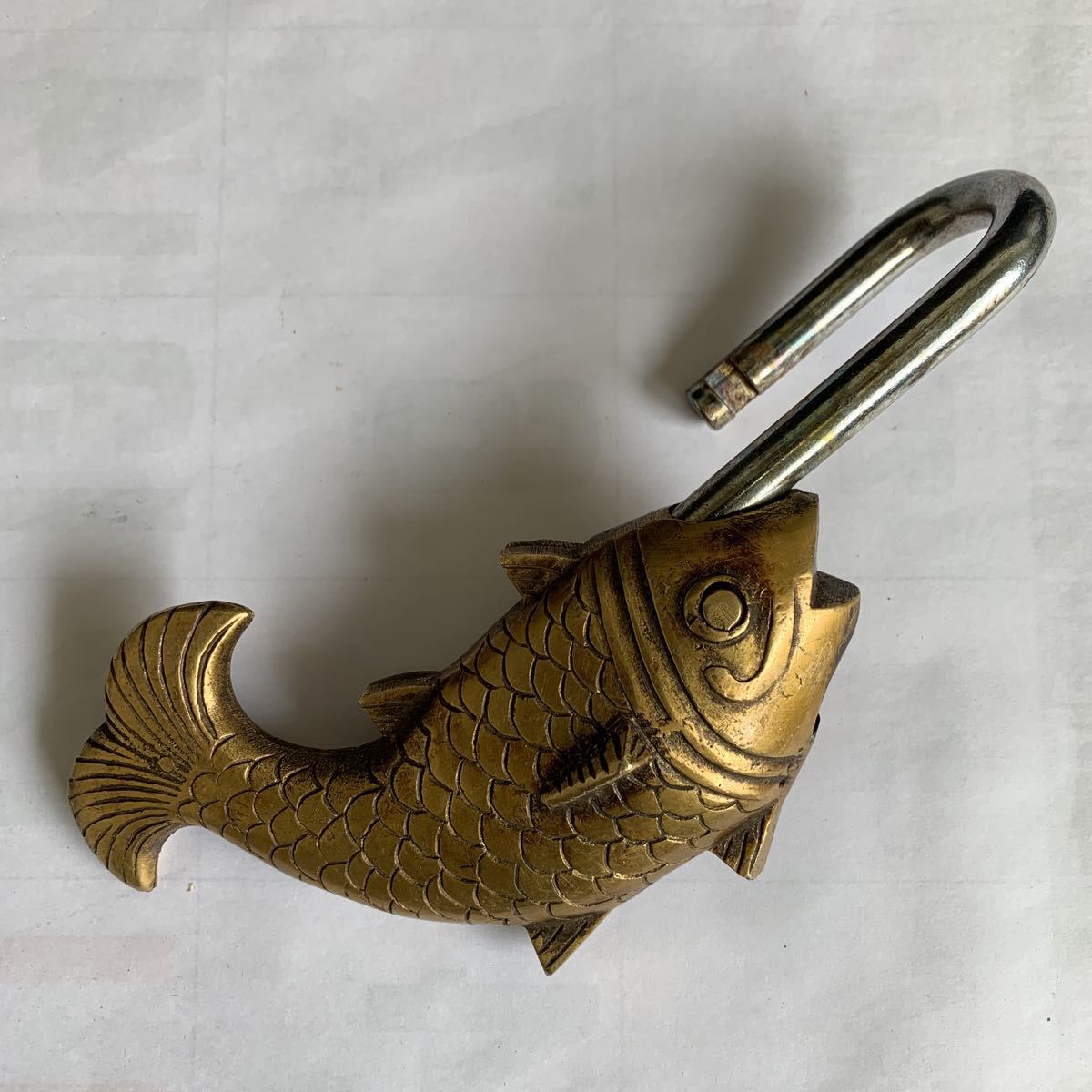 ランキングや新製品 鍵と錠 珍品鍵 真鍮製 18×10×4.5cm 鍵
