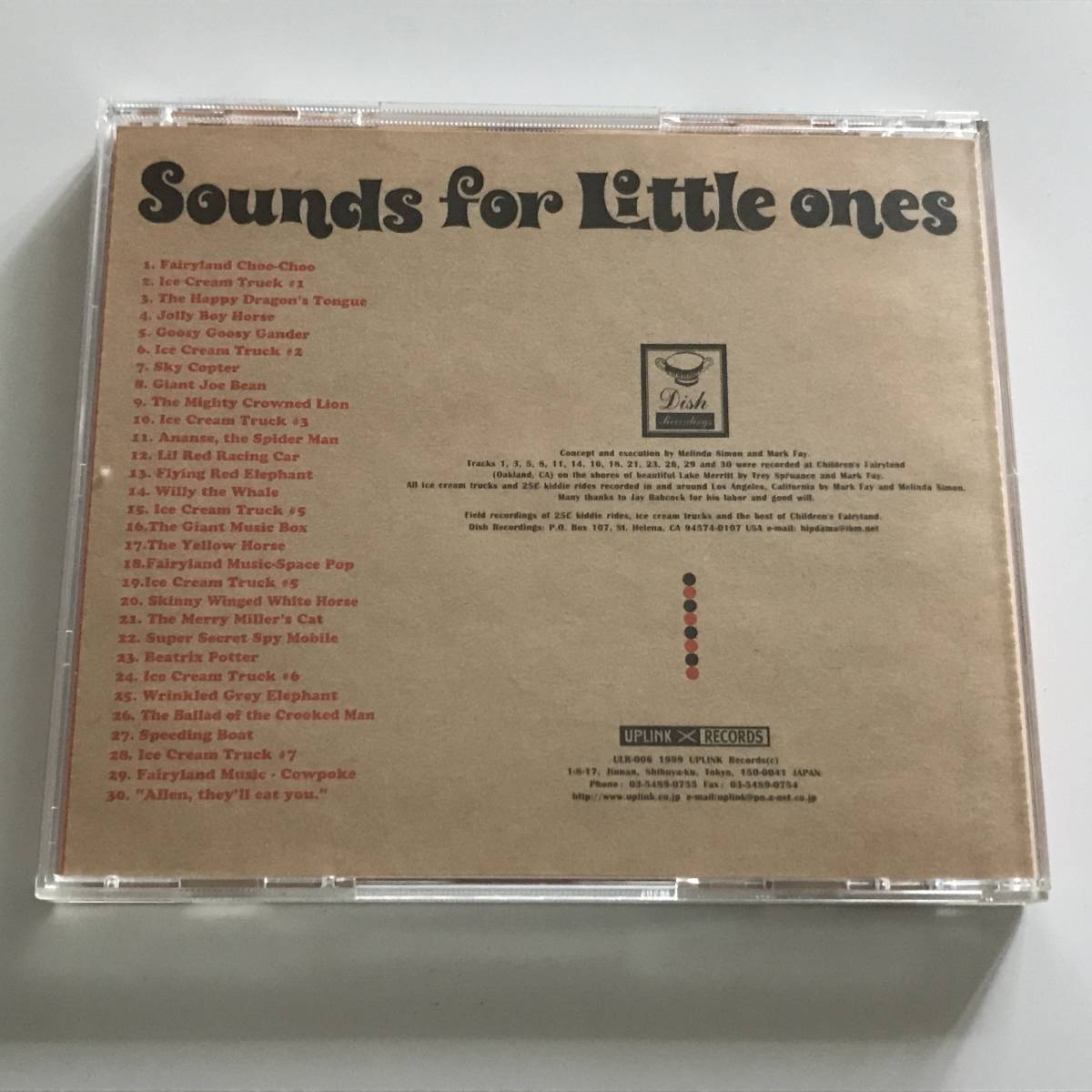 中古CD Sounds For Little Ones 遊園地・おもちゃ・子供文化の音 環境音 フィールド・レコーディング アンビエント ULR-006 アップリンク_画像4