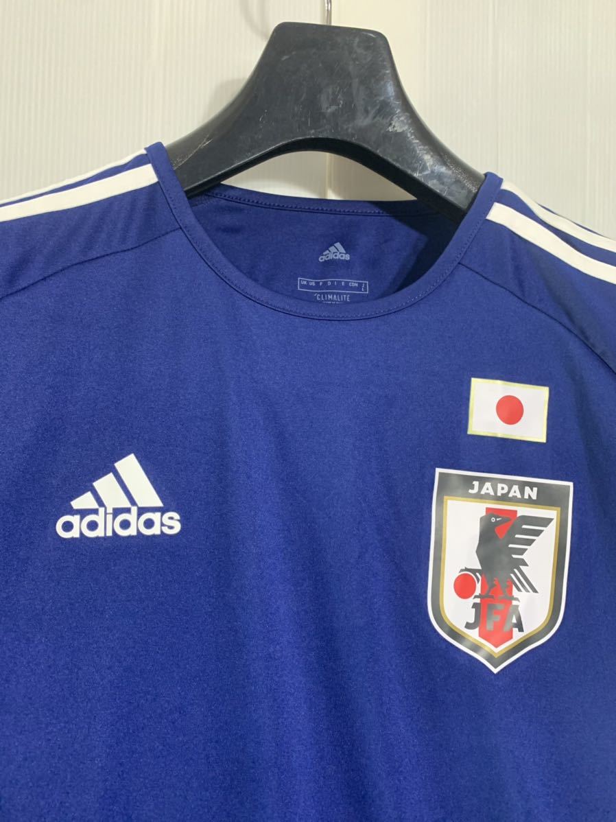 adidas アディダス　JFA サッカー日本代表　サムライブルー　ナンバリング11 ユニフォーム　ゲームシャツ　L 青　CLIMALITE_画像5