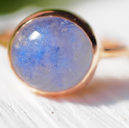 te.moru che light in quartz blue garden quartz 12 number K10 ring 